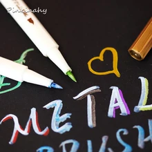 1 шт. sta 10 Цвета металлик маркером DIY Скрапбукинг ремесла мягкие Кисточки ручка Книги по искусству маркер для канцелярские школы поставки