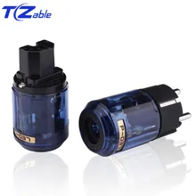 Hifi EUR prise de courant adaptateur Jack C-037 rhodié IEC prise P-037E Schuko connecteur électrique mâle femelle haut-parleur fil connecter