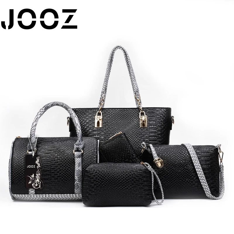 JOOZ Brand Luxury Serpentine Lady font b Handbag b font 5 Pcs Composite Bags font b