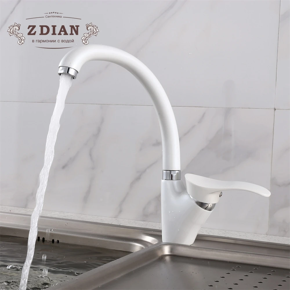 

Kitchen Faucet Bend Pipe 360 Degree Rotation with Water Purification Features Spray Paint Chrome Single Handle Torneira Cozinha