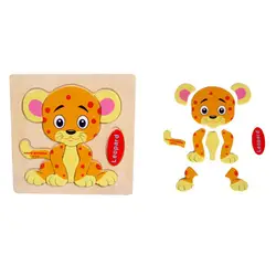 Juguetes Деревянные игрушки для детей деревянный Leopard головоломки Обучающие Развивающие детские игрушки детям Обучение