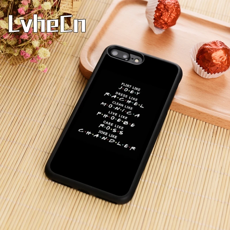 

LvheCn Friends TV Show Logo Funny quotes Phone Case Cover For iPhone 5s 6 6s 7 8 plus 10 X Samsung Galaxy S6 S7 edge S8 S9 plus