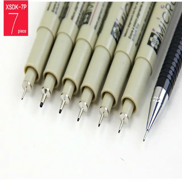 4/6/7pcs/set Needle Pen Tracing Drawing Pen Cartoon Hand painted Design