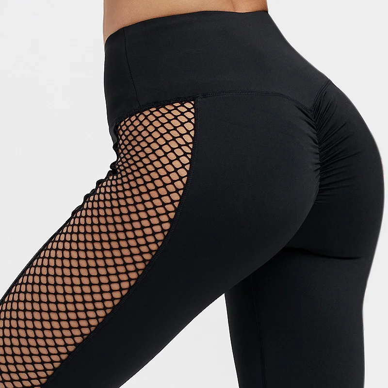 

Breathable Mesh Sport Legging Women's Fitness Yoga Pants Female High Waist Gym Trousers Hip Push Up Yoga Leggings Woman