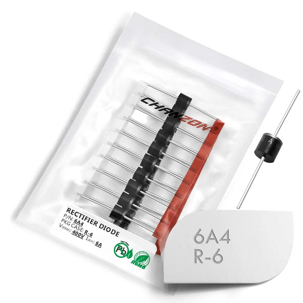

(20 Pcs) 6A4 Rectifier Diode 6A 400V R-6 Axial 6 Amp 400 Volt Electronic Silicon
