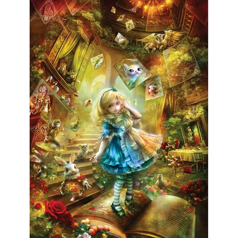 

5D DIY Diamond Painting Girl Cartoon Diamond Embroidery Gift Cross Stitch Home Decor