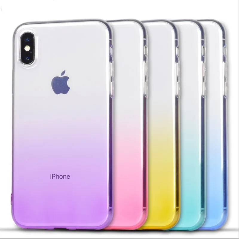 

Fashion Clear Gradient Phone Case For iPhone 11 Pro Max Transparent Soft TPU Silicone Cover For iPhone X Xr Xs Max 7 8 Plus Capa