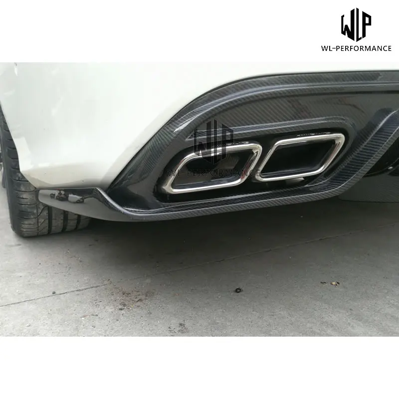W207 задний диффузор для губ из углеродного волокна с подсветкой, автомобильный Стайлинг для Mercedes-Benz W207, задний бампер, автомобильный комплект, 2012