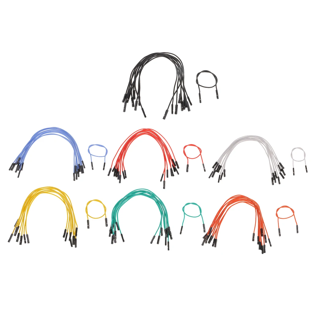 10Pcs 20cm Soft Silicone Jumper Cable Wire Dupont Line Female to Female for Breadboard//DIY/Raspberry Pi/Robot/RC Models