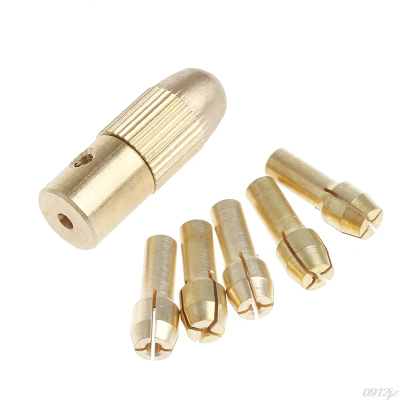 

2.3mm+5Pcs 0.5-3.0mm Micro Twist Hand Drill Kit Chuck Electric Drill Bit Collet New Drop ship Dls HOmeful