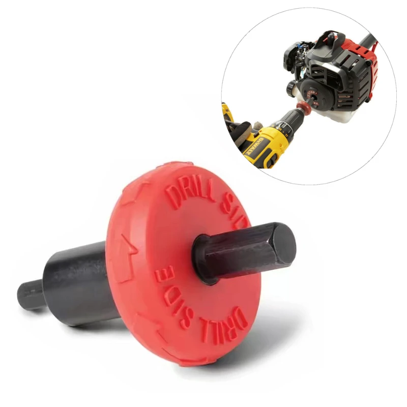 

Red Drill Bit Jump Start for Trimmers and Other Handheld Equipment Engine Electric Adapter Starter for Cordless Drill