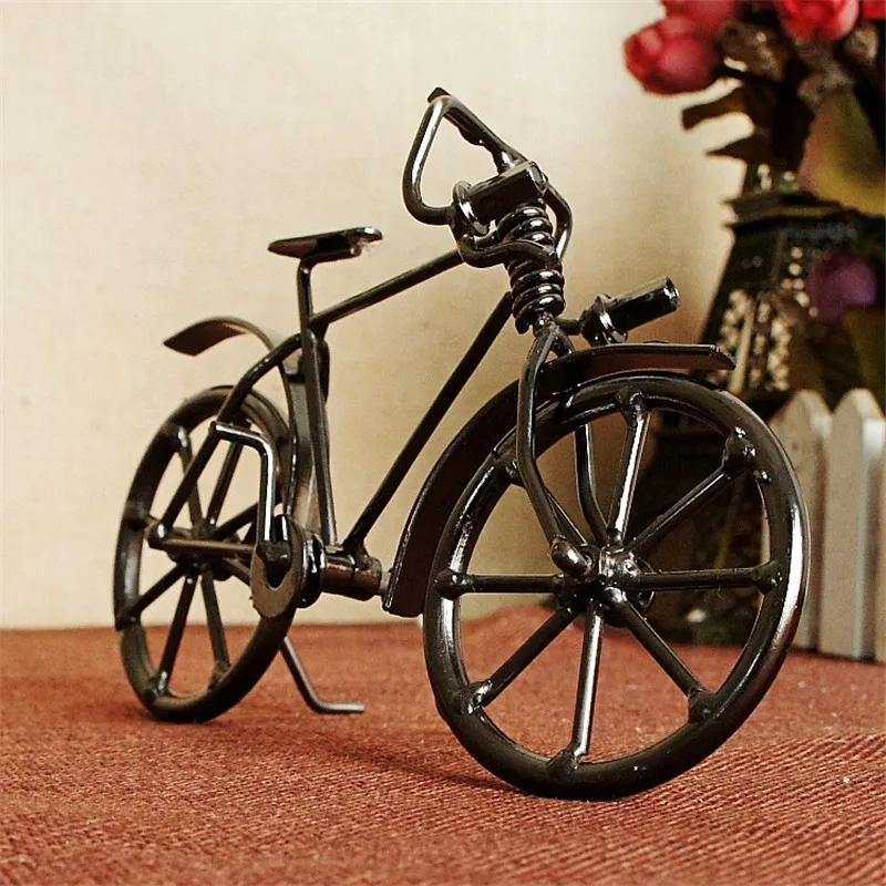 

Antique Bike Model Metal Craft Home Decoration VIntage Bicycle Figurine Miniatures Children Birthday Toy Gifts Creative Crafts