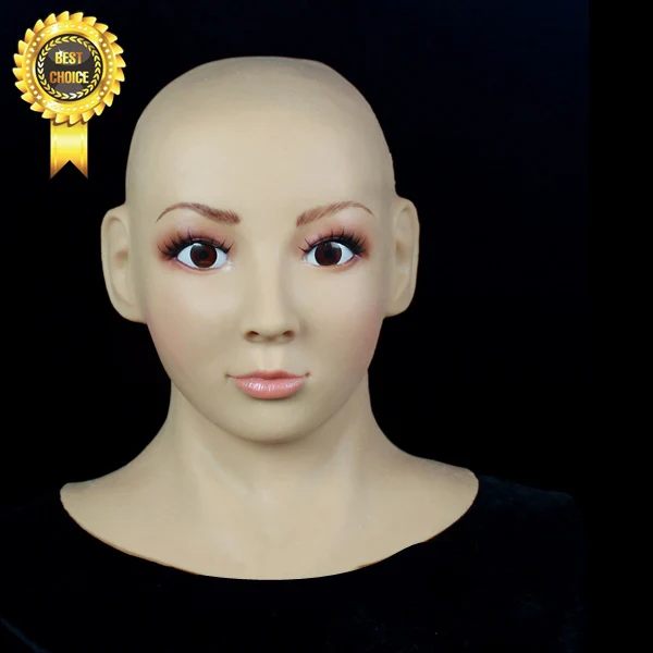 SF 6 human mask crossdress silicone female mask Beauty Party Mask Free shipping wihtout wig