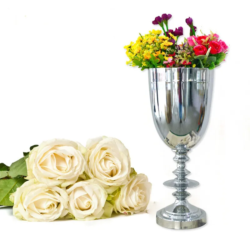 

Creative Wedding Props of Electroplating Chrome Flower Vase