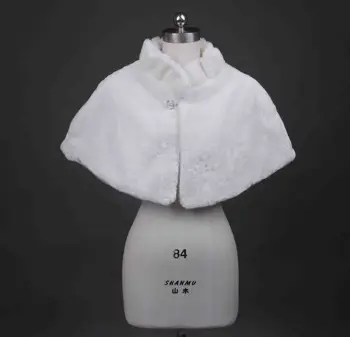 

White ,ivory,Faux Fur Shrug shawls Wedding Bridal bolero coat Wrap Stole shawl formal bolero jacket red cape