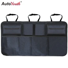 Car Trunk Organizer Adjustable Backseat Storage Bag Net High Capacity Multi-use Oxford Automobile Seat Back Organizers Universal