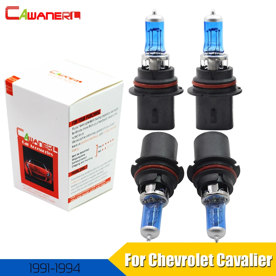 Cawanerl 4 X 100W Halogen font b Bulb b font 4300K 12V Warm White Car Light