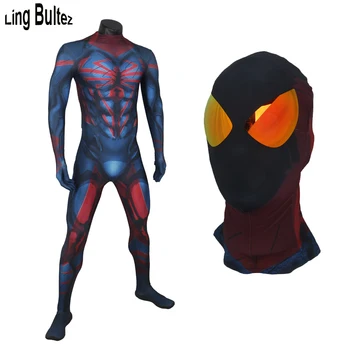 

Ling Bultez High Quality New Unlimited Spiderman Cosplay Costume With Muscle Shade Spider Man Unlimited Costume For Halloween