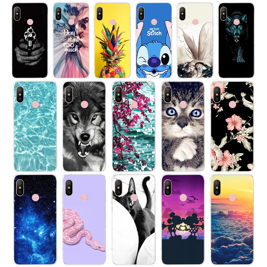 

P silicone Cover For Xiaomi MI A2 LITE Case Full Protection Soft tpu Back Cover Phone Cases For Xiomi MI A2 LITE bumper Coque