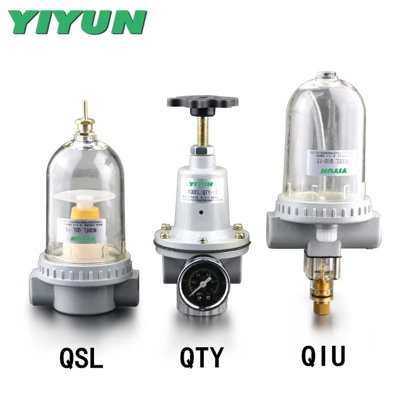 

YIYUN Pneumatic air pressure reducing valve filter oil mist QSL-8 QSL-10 QSL-15 QSL-20 QSL-25 QSL-32 QSL-40 QSL-50 QSL series