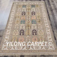 Yilong 5'x8 классический Four Seasons Восточные ручной carpetturkey ручной работы иранские шелковые ковры(yhw314ab5x8