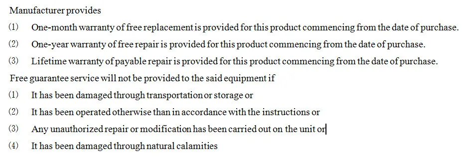 CK30DU-5-Warranty