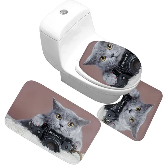 CAMMITEVER 3 шт. милый коврик в ванную комнату Декоративные наклейки для унитаза напольные коврики для ванной ковер для детей