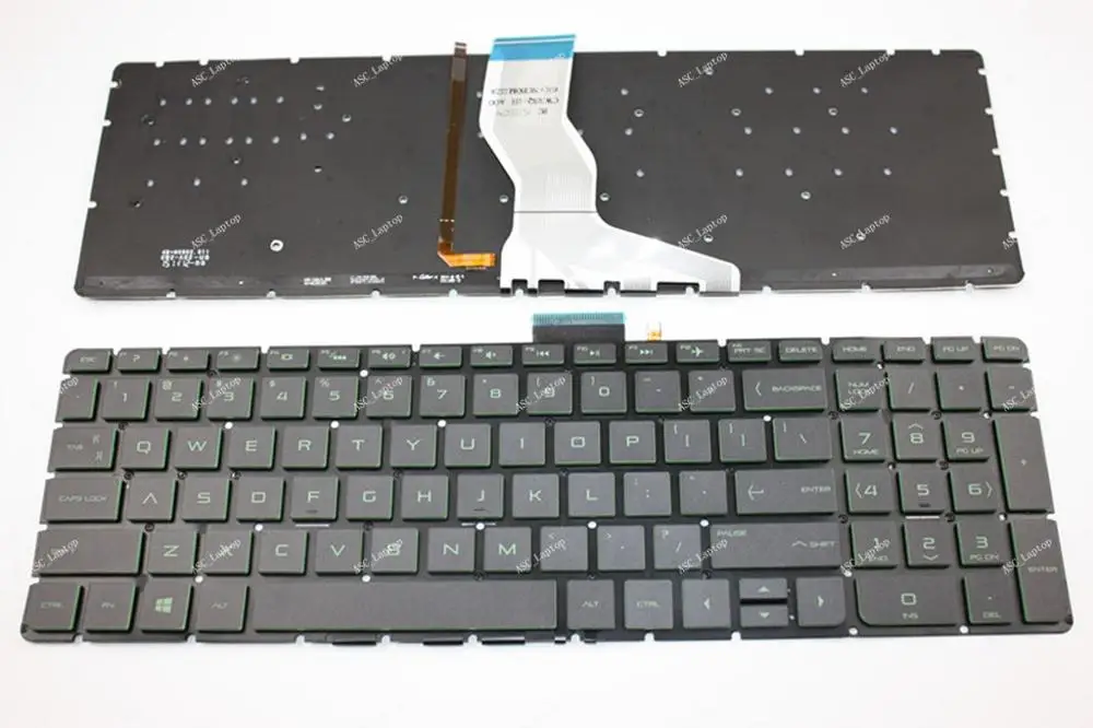 Оптовая продажа новая английская клавиатура для HP Pavilion Gaming 15-ak000 15t-ak000 с зеленой