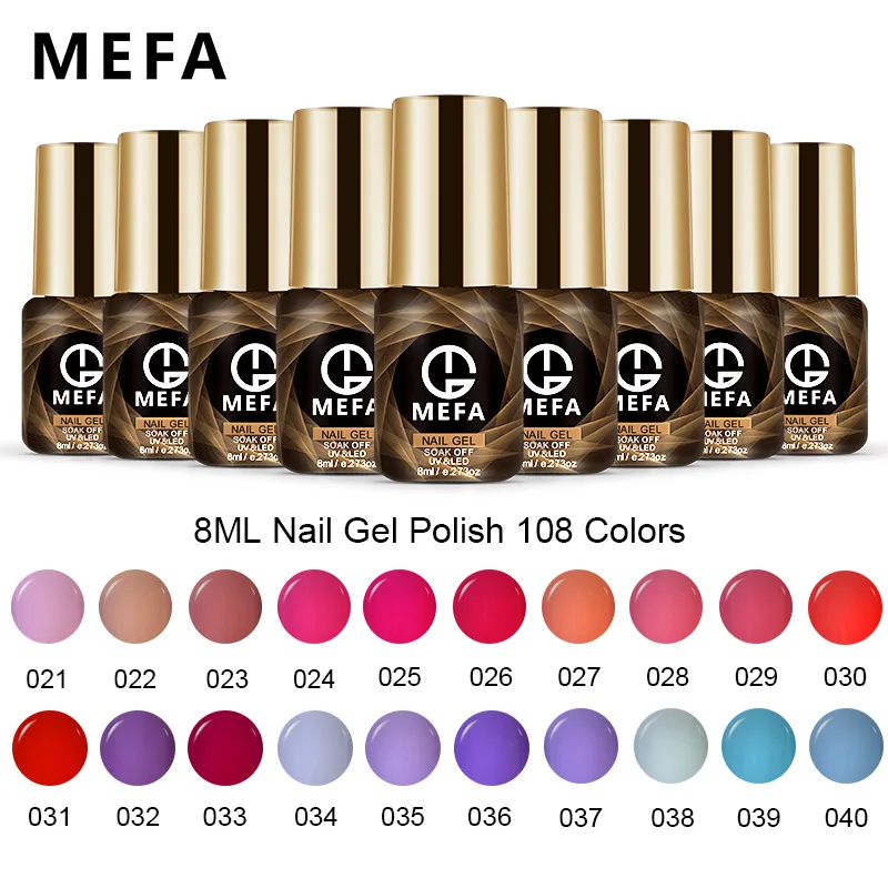

MEFA Nail Gel Lacquer Fashion Color Long-Lasting UV Led Nail Gel High Quality Varnish Vernis Semi Permanent Nail Gel Polish