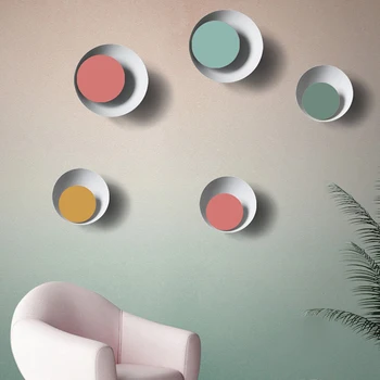 

Creative Simple Macarons Color Lunar Eclipse Style Wall Lamp Colours Wall light Circular Wall lamp For Foyer,Bedroom,Dining Room