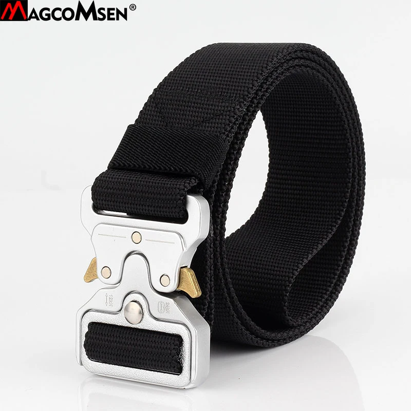 

MAGCOMSEN Tactical Belt Men Nylon Quick Release Utility Adjustable Combat SWAT Waist Strap Army Heavy Duty Belt Cummerbunds Men