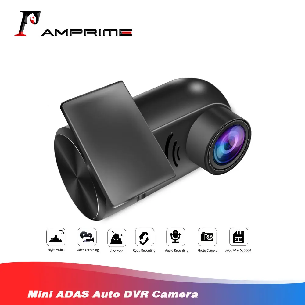 Автомобильный видеорегистратор AMprime ADAS HDP с USB петлей и G датчиком регистратор для