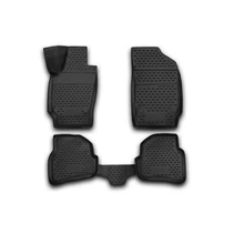 3D напольный коврик для VW Polo 2010->, сед., безопасный эластичный автомобильный коврик,4 шт.(полиуретан