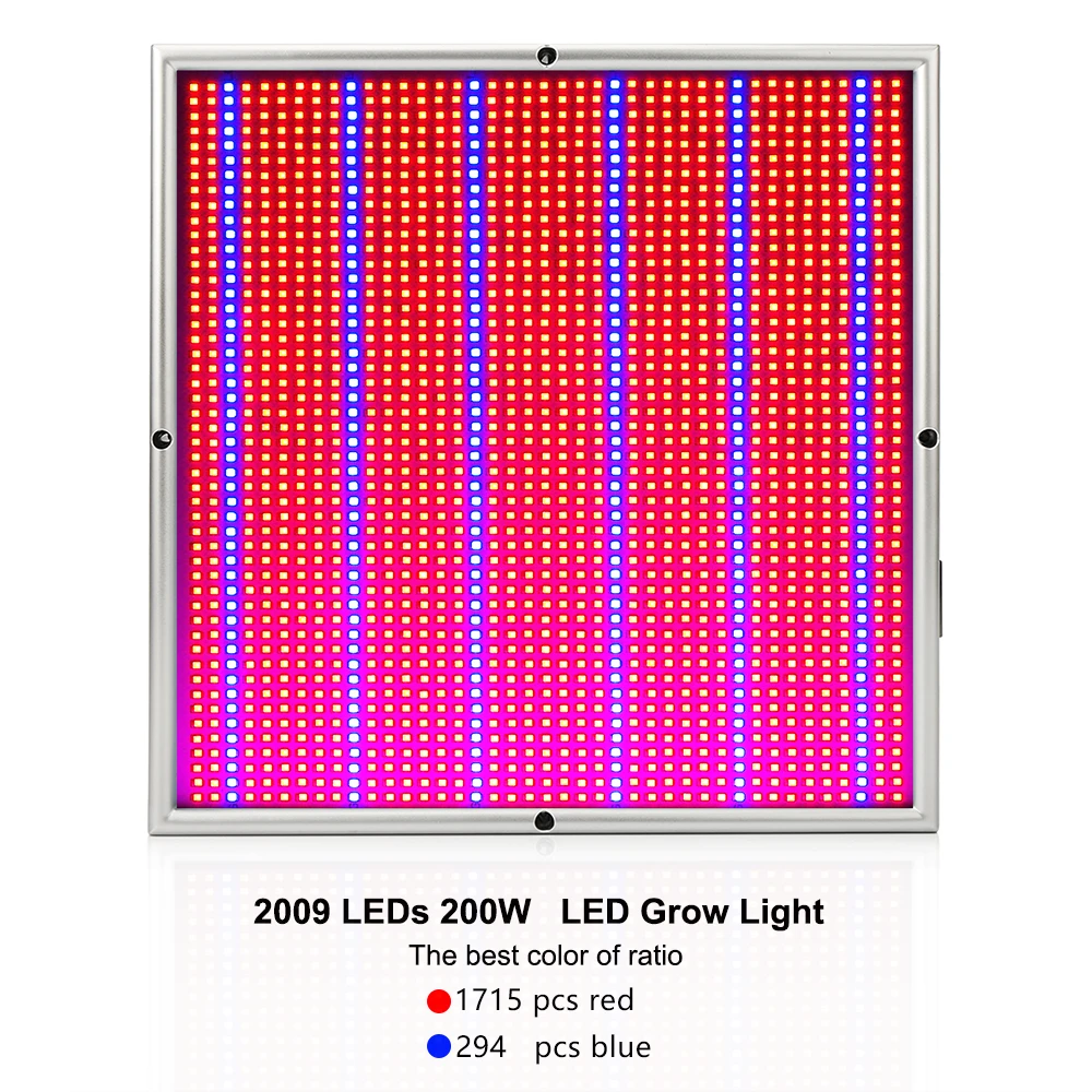 4 шт./лот светодио дный светать 200 Вт 2009 светодио дный полный спектр лампада лампа для комнатных растений парниковых расти палатка Growlight