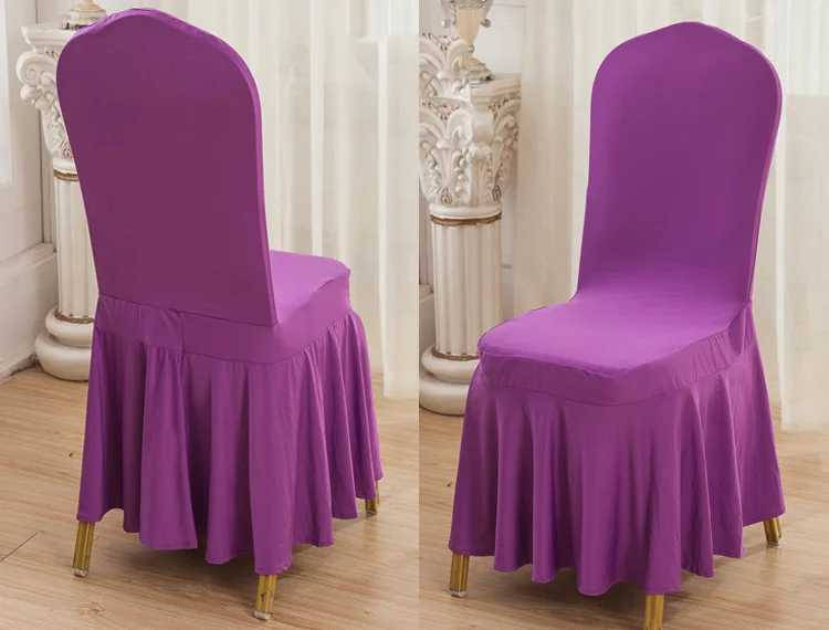 Чехол для стула из лайкры с юбкой по всей поверхности нижней части стула из спандекса плиссированная юбка Чехол для стула для украшения свадебной вечеринки