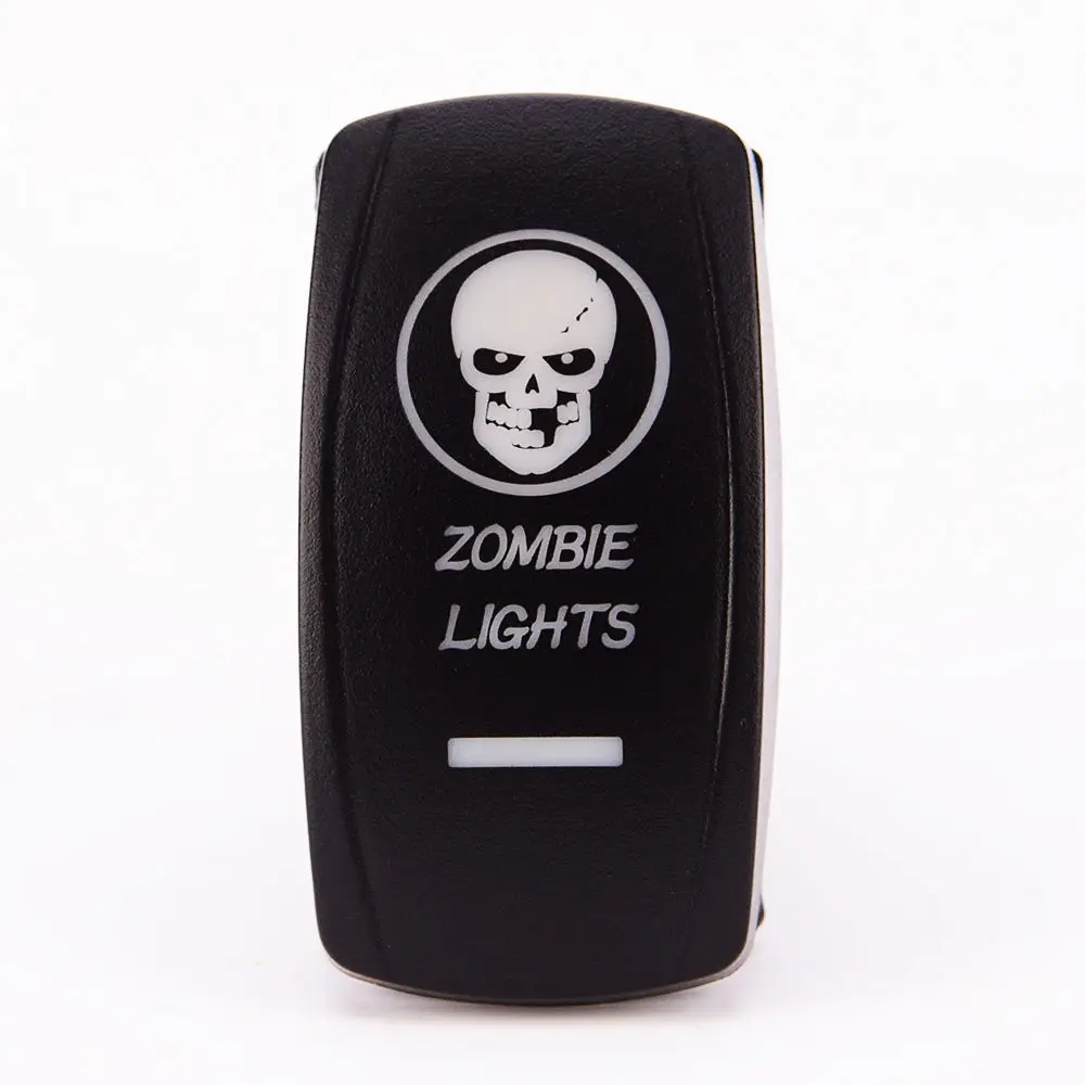 

12v20A,24v/10A Car marine switch 5-pin ON/OFF Rocker Switch ZOMBIE LIGHTS NEW SYMBOL