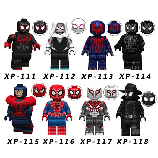 

8pcs Dc Super Hero Spider Man/Venom/Deadpool Minifigured Building Blocks Figure Bricks Compatible With Legoings