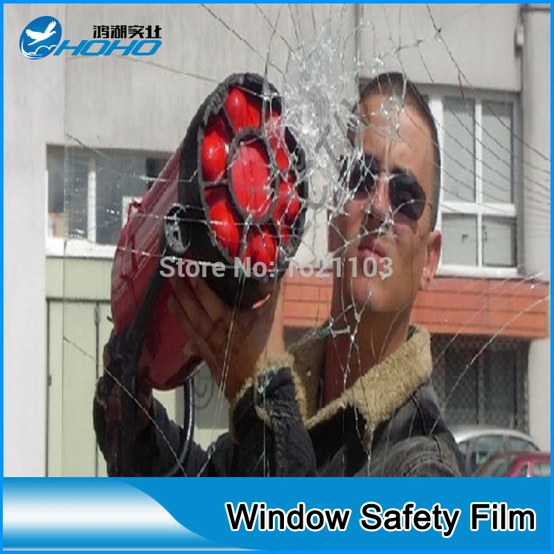 Anti Shatter Explosion Proof Film For window glass 8 mil thickness