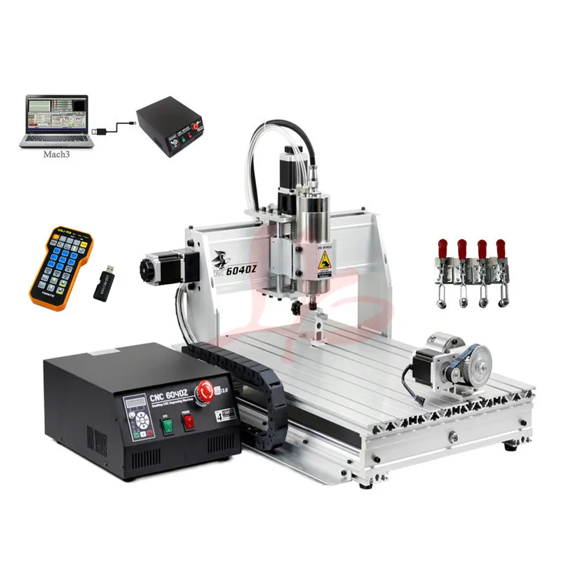 Гравировальный станок Mach3 CNC 6040 4 оси 3 1500 Вт фрезерный с ЧПУ деревообрабатывающий