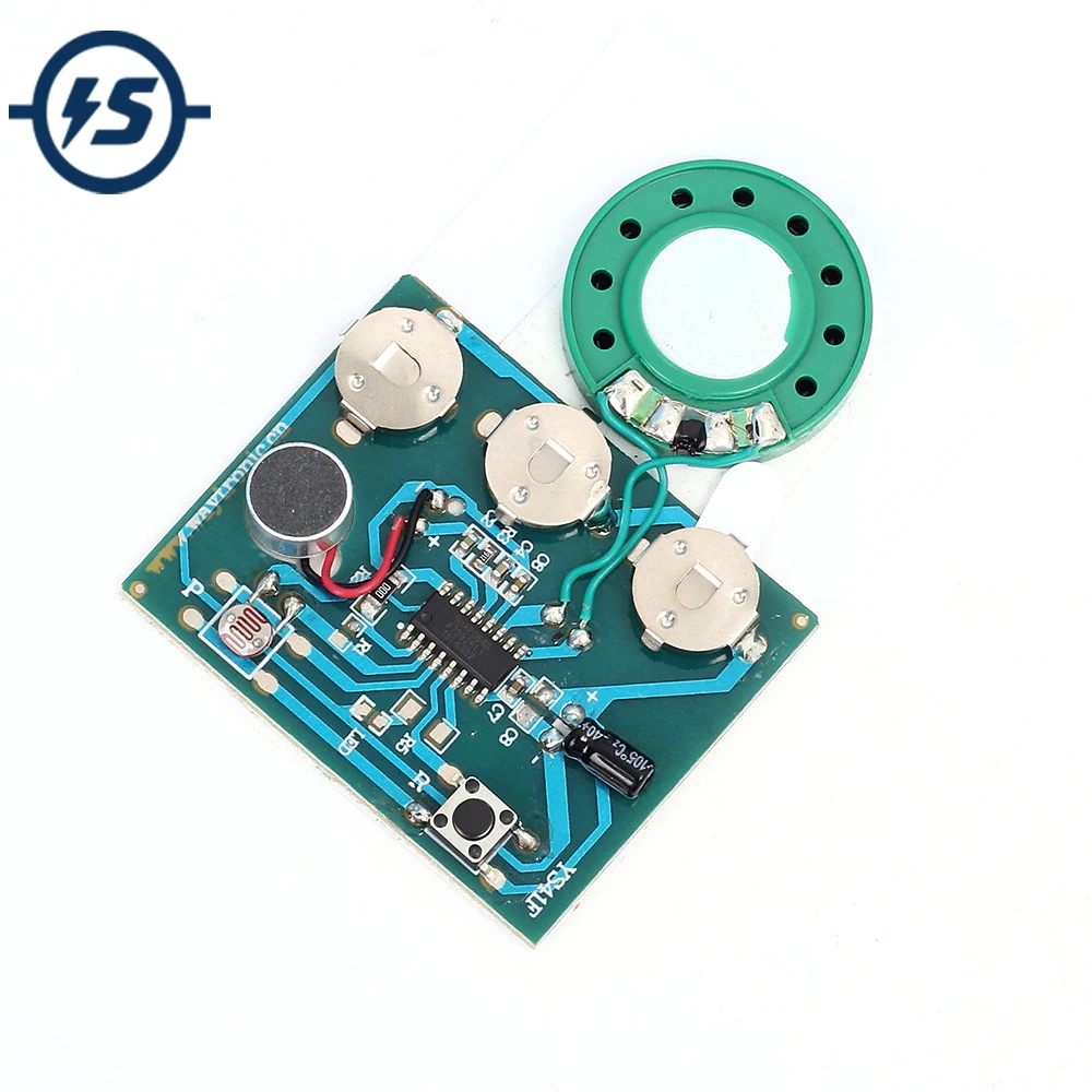 

30S 30secs Photosensitive Sound Voice Audio Music Recordable Recorder Board Chip Programmable Music Module for Greeting Card DIY