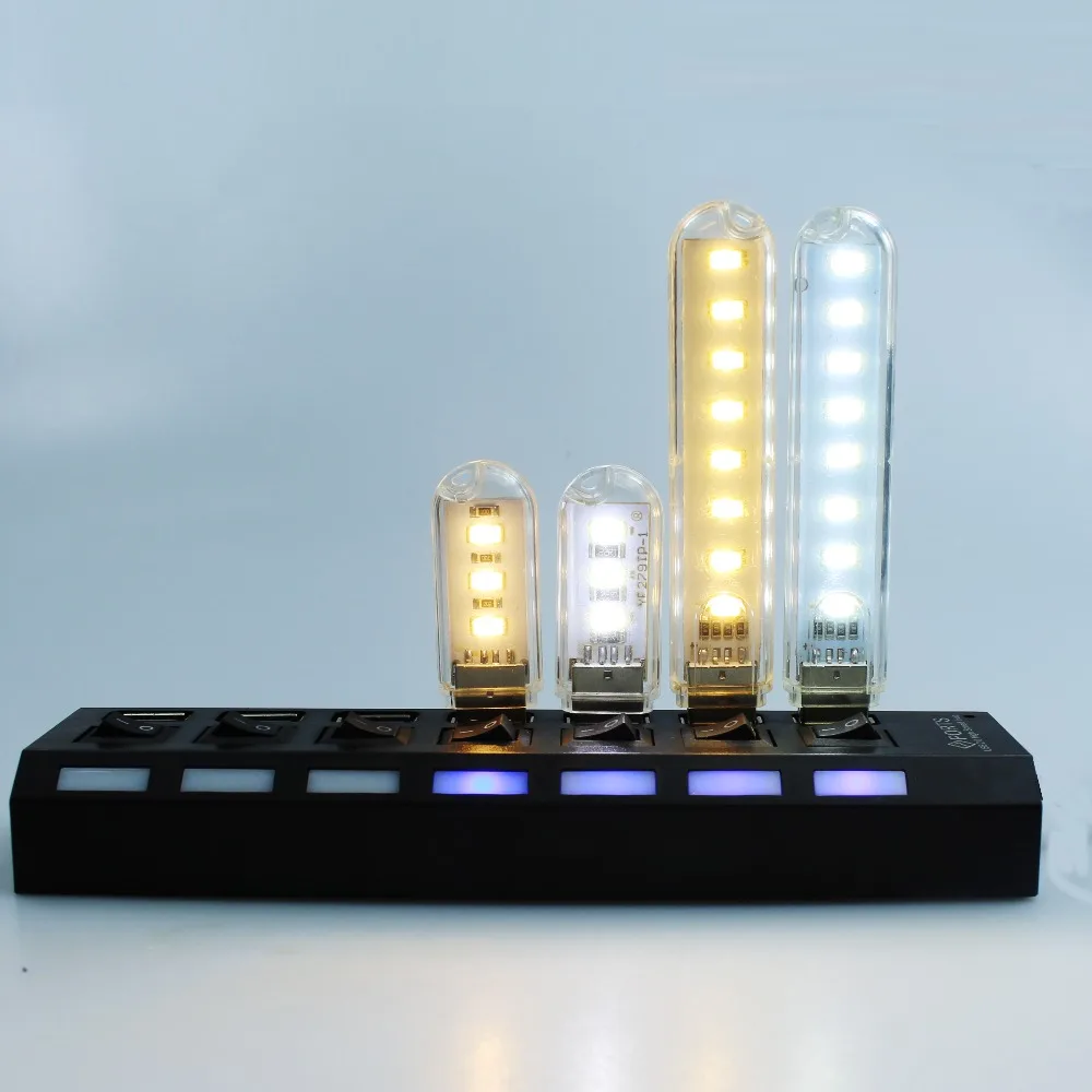

1pc Mini Night light Emergency LED Desk Book Reading lamp Camping Bulb Portable Lighting For Mobile Charger Laptops Dropshipping