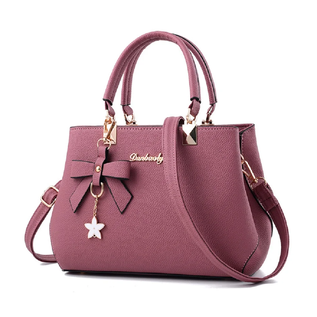 Модные Женские Сумки из искусственной кожи, сумка на плечо для женщин, сумки-мессенджеры, кошелек, сумка через плечо, большая, высокое качество - Цвет: Rubber Pink
