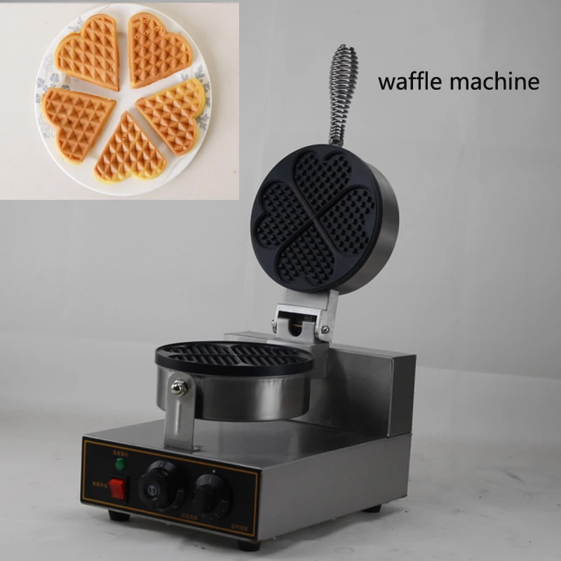 

Electric 1- Plate Commercial Waffle Maker Baker Snack Machine Industrial custom plate waffle maker