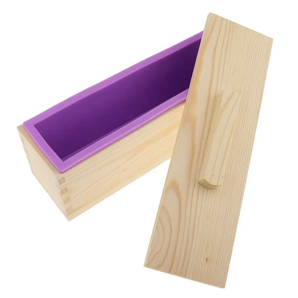 Diy Handmade Soap Silicone Mold Rectangular With Wooden Diy Handmade Soap Silicone Mold Rectangular With Wooden Box And Lid Purple Wood 900ml In Molds From Home Garden On Aliexpress