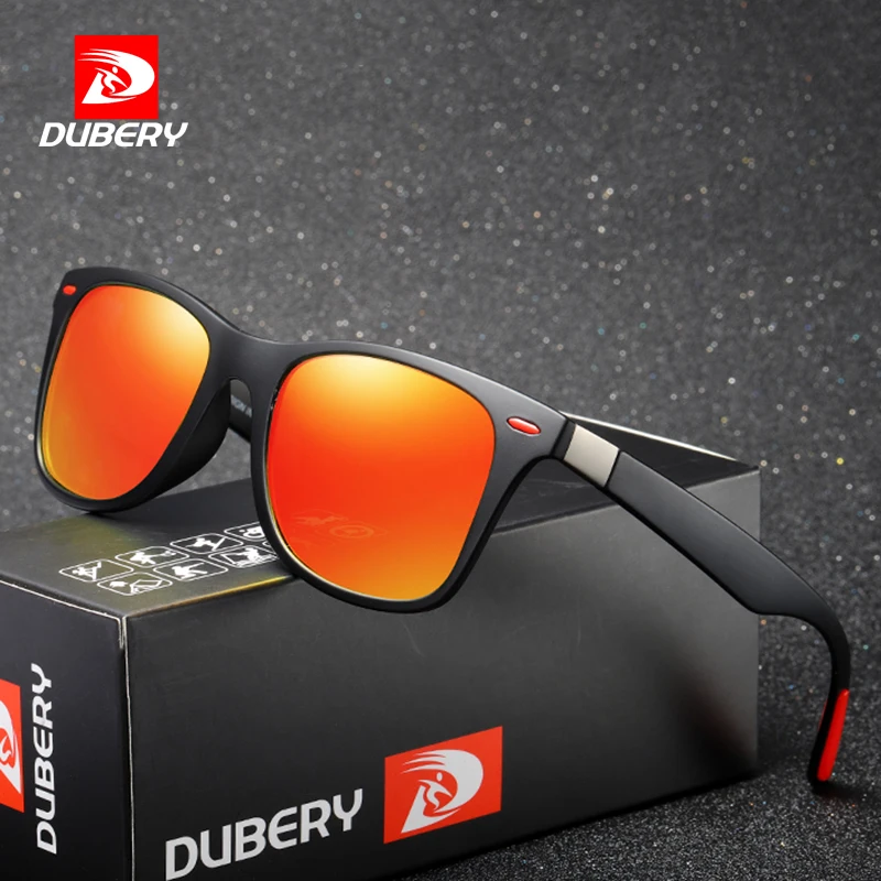 DUBERY, Винтажные Солнцезащитные очки, поляризационные, мужские солнцезащитные очки, для мужчин, квадратные оттенки, для вождения, черные, Oculos, мужские, 8 цветов, модель 4195