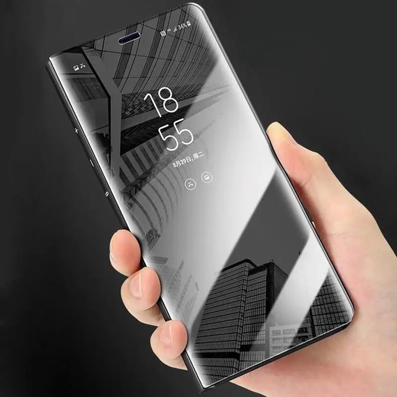 Meibai Luxury Plating Mirror View PU leather Phone Case For Huawei P10 Plus Mate9 Pro Mate10 Honor 8 lite Hard PC Full Cover | Мобильные
