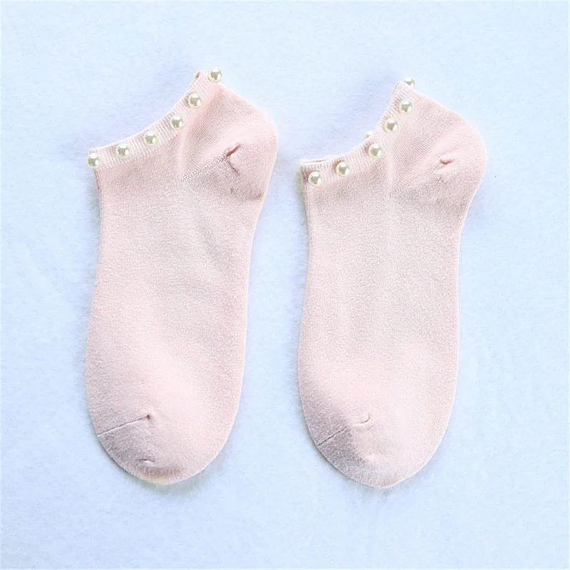9 цветов; женские хлопковые милые носки; короткие носки-лодочки; невидимые низкие носки; женские носки с имитацией карамельных жемчужин; чулочно-носочные изделия