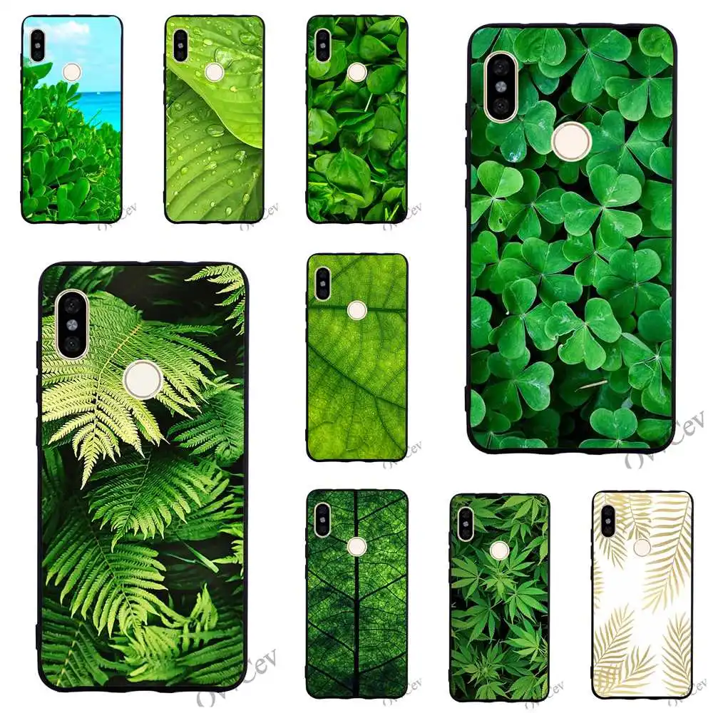 

Colorful Green Lucky Clover Plant Leaves Leaf Phone Cover for Xiaomi Redmi Note 5A Prime Case 5 4A 5 Pro 6 Plus 4X 6A Backshell