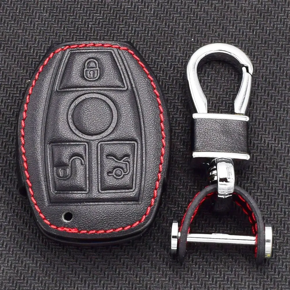 3 Mercedes Benz W203 W204 W211 CLK C180 E200 AMG C E S leather car key case cover