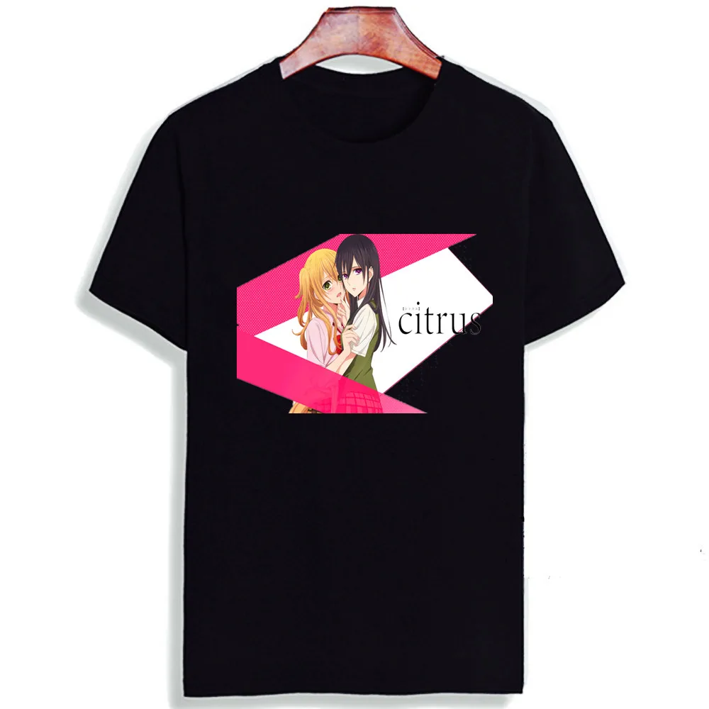 Сексуальная аниме футболка женская Цитрусовая Аниме хлопок футболка с круглым вырезом размера плюс короткий рукав Брендовая женская футболка Femme